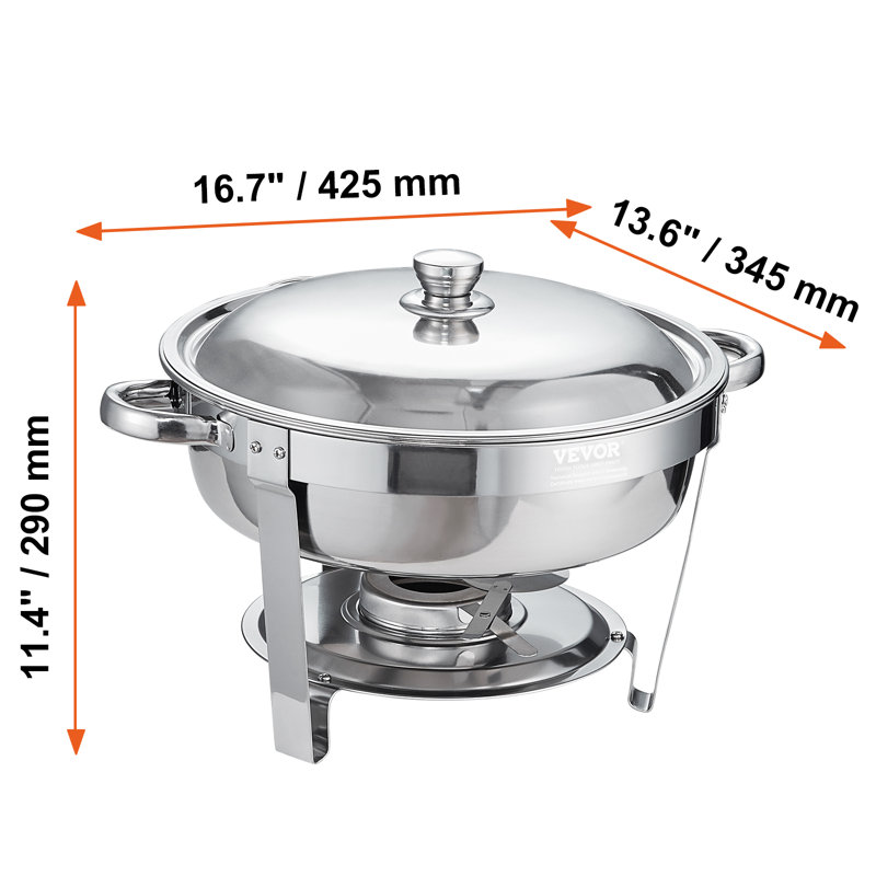 The Party Aisle™ 6Qt Round Chafing Dish Buffet Set Full-Size The Party Aisle™ 6Qt Round Chafing Dish Buffet Set Full-Size